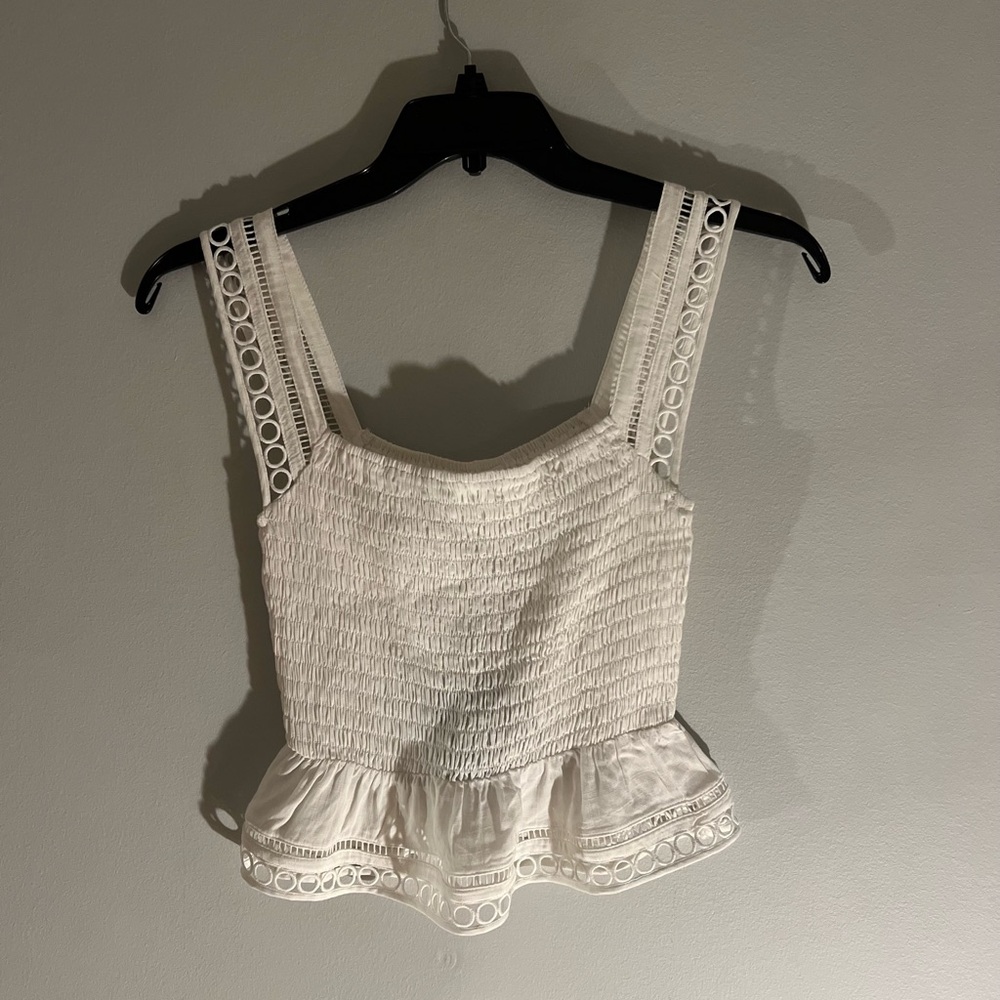 White Tank Crop Top